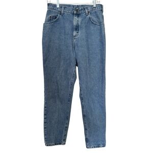 Lee Original‎ Women's size 12p Medium Wash Blue Denim Jeans Tapered Mom Jeans